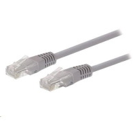 C-TECH patchcord Cat5e, UTP, sivý, 2 m