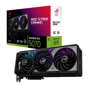BAZAR ASUS VGA NVIDIA GeForce RTX 5070 ROG STRIX 12GB OC, 12GB GDDR7, 3xDP, 2xHDMI (Z MONTÁŽE, PLNÁ ZÁRUKA) BAZAR ASUS VGA NVIDIA GeForce RTX 5070 ROG STRIX 12GB OC, 12GB GDDR7, 3xDP, 2xHDMI (Z MONTÁŽE, PLNÁ ZÁRUKA)