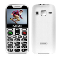 EVOLVEO EasyPhone XD, mobilný telefón pre seniorov s nabíjacím stojanom (biely)