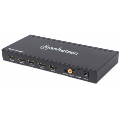 Manhattan HDMI Switch, 1080p 4-portový HDMI multiprepínač, čierny