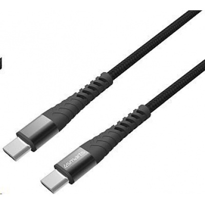 4smarts odolný kabel PremiumCord 60W USB-C/USB-C, délka 3 m, černá