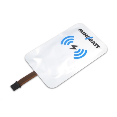 MiniBatt ReceiverCard - Nabíjacia nálepka Qi micro USB A