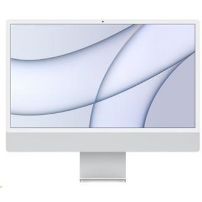 APPLE 24-palcový iMac Retina 4.5K M1 8-jadrový CPU a 8-jadrový GPU, 16 GB, 256 GB, touch ID, Ethernet - strieborná