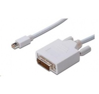 PREMIUMCORD Mini DisplayPort - DVI kábel 1 m, biely