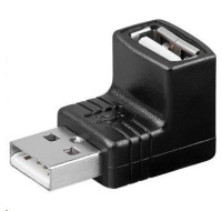 PremiumCord USB redukcia A-A, samec/samica 90°