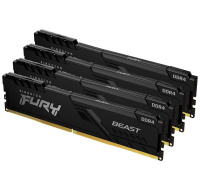 KINGSTON DIMM DDR4 32GB (Kit of 4) 3200MT/s CL16 FURY Beast Černá