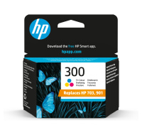 HP 300 Tri-color Ink Cart, 4 ml, CC643EE (165 pages)