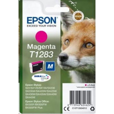 Atramentová tyčinka EPSON Singlepack "Fox" Magenta T1283 DURABrite Ultra Ink (3,5 ml)