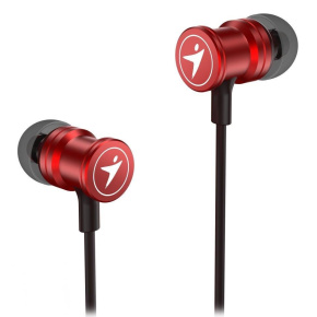 GENIUS sluchátka HS-M316 METALLIC RED, 4pin 3,5 mm jack, červená