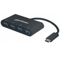 MANHATTAN USB 3.1 rozbočovač typu C 1. generácie, 4 porty typu A, napájanie zbernice