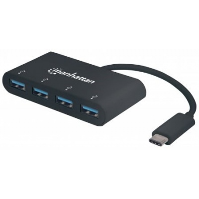 MANHATTAN USB 3.1 rozbočovač typu C 1. generácie, 4 porty typu A, napájanie zbernice