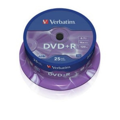 VERBATIM DVD+R(25-balenie)Vreteno/General Retail/16x/4.7GB