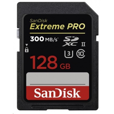 Karta SanDisk SDXC 128 GB Extreme Pro (300 MB/s UHS-II)
