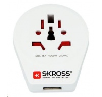 SKROSS cestovní adaptér SKROSS Europe USB pro cizince v ČR, vč. 1x USB 2100mA