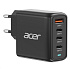 ACER Adapter 100W PD GaN charger,USB-C,USB-A,EU plug,Black