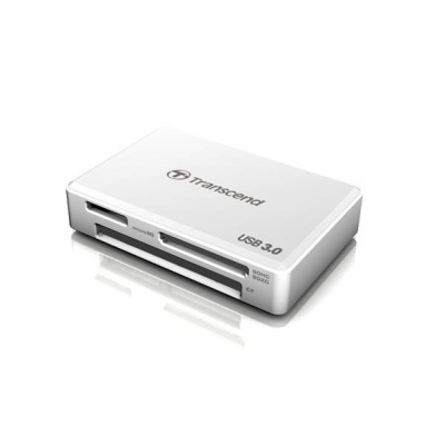 Čítačka kariet TRANSCEND F8 + kábel USB, USB 3.0, biela