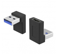 PremiumCord USB-C na USB3.0 typ A (F/M), 90° zakrivený