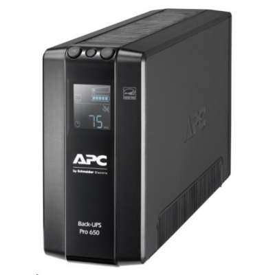 APC Back UPS Pro BR 650VA, 6 výstupov, AVR, LCD rozhranie (390W)