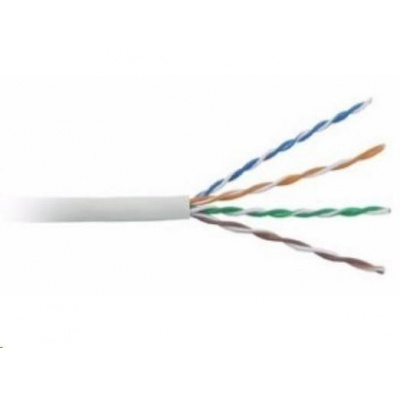 BAZAR- UTP kabel LYNX, Cat5E, drát, PVC, Dca, šedý, 305m - POŠKOZENÝ OBAL