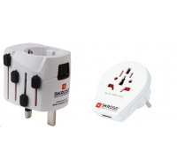 Cestovný adaptér SKROSS PRO World & USB, max. 6,3A, uzemnené, vrátane. univerzálne nabíjačky USB pre celý svet