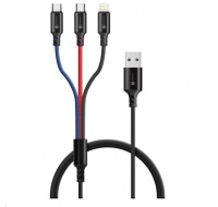 CONNECT IT Wirez 3v1 USB-C & Micro USB & Lightning, 1,2 m