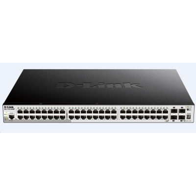 D-Link DGS-1510-52XMP 52-portový gigabitový stohovateľný PoE inteligentný riadený prepínač vrátane 4 10G SFP+, 370W PoE rozpočet