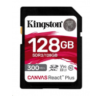 Kingston 128GB Canvas React Plus SDXC UHS-II 300R/260W U3 V90 pre Full HD/4K/8K