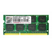 SODIMM DDR3 4GB 1066MHz TRANSCEND 2Rx8 CL7, maloobchod