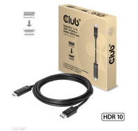 Club3D kábel DP 1.4 na HDMI, 4K120Hz alebo 8K60Hz HDR10, M/M, 3 m