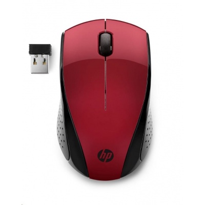 Myš HP - 220 Myš, bezdrôtová, červená