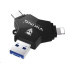 USB Flash disk Viking 3.0 4v1 s konektorom Lightning/Micro USB/USB/USB-C, 32 GB, čierna