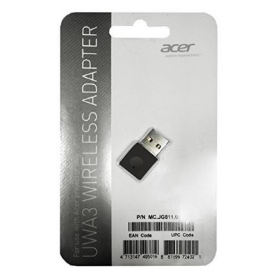 Acer WirelessProjection-Kit UWA3 (černý) - IEEE 802.11b/g/n,USB-A EURO