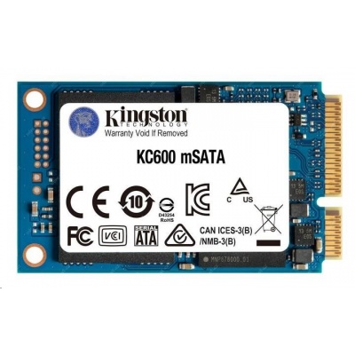 Kingston SSD 1024GB KC600 SATA3 mSATA (R:550, W:500MB/s)
