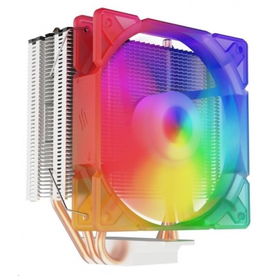 SilentiumPC chladič CPU Spartan 4 MAX EVO ARGB/ ultratichý/ 120mm fan/ 3 heatpipes/ PWM/ pro Intel i AMD