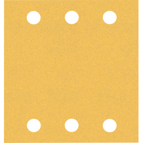 Bosch brusný papír EXPERT C470 se 6 otvory pro vibrační brusky 115 × 107 mm, G 120, 10 ks