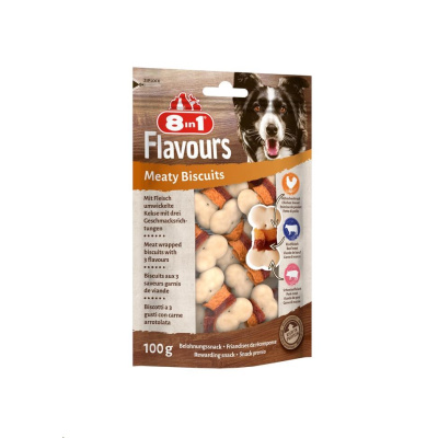 8in1 FLAVOURS Meaty Biscuits 100g