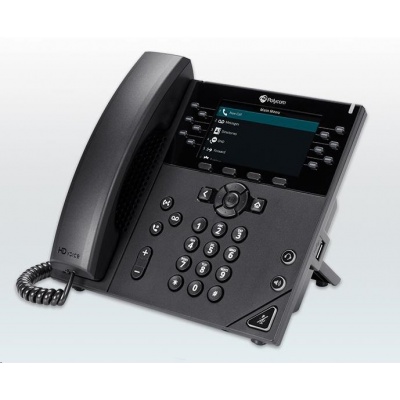 Polycom IP telefon VVX 450, 12 linkový, 2x 1 Gb, HD Voice, PoE, bez napájecího zdroje