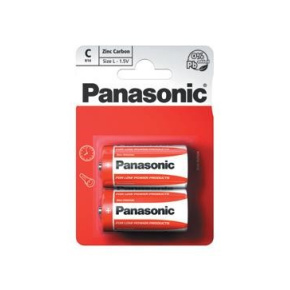 PANASONIC Zinkouhlíkové baterie Red Zinc R14RZ/2BP EU C 1,5V (Blistr 2ks) PANASONIC Zinkouhlíkové baterie Red Zinc R14RZ/2BP EU C 1,5V (Blistr 2ks)