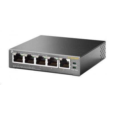 TP-Link TL-SG1005P [Stolný prepínač s 5 gigabitovými portami, 4 porty s PoE]