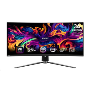 MSI LCD MPG 341CQPX QD-OLED, 34.18", 3440x1440, QD-OLED, 0,03ms, VESA 100x100, Black MSI LCD MPG 341CQPX QD-OLED, 34.18", 3440x1440, QD-OLED, 0,03ms, VESA 100x100, Black