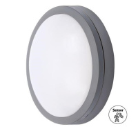 Solight LED venkovní osvětlení se senzorem Siena, šedé, 20W, 1500lm, 4000K, IP54, 23cm