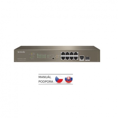 Tenda TEG5310P-8-150W - L3 managed Gigabit PoE AT Switch, 8x PoE AF/AT 10/100/1000Mbps, 1xSFP 1Gbps