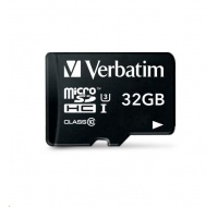 VERBATIM MicroSDHC karta 32GB Pro, U3 + adaptér