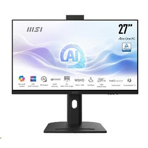 MSI PC AiO Modern AM273QP AI 1UMG-424XEU, Ultra 7 155H, 27" WQHD, Anti-Glare, 16GB, 1TB SSD, N/A, No OS, Black
