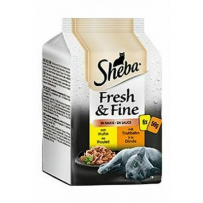 kap.Sheba Fresh&Fine mix hovezi a kure 6x50g